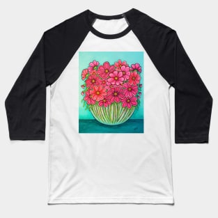 Pretty in Pink Cosmos Baseball T-Shirt